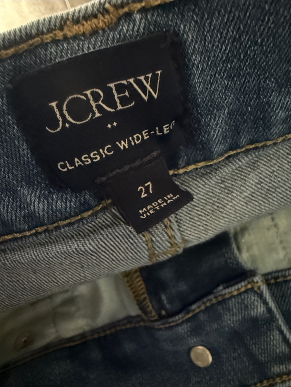 JCREW Factory Classic Wide Leg Jeans Size 27 - Picture 4 of 7